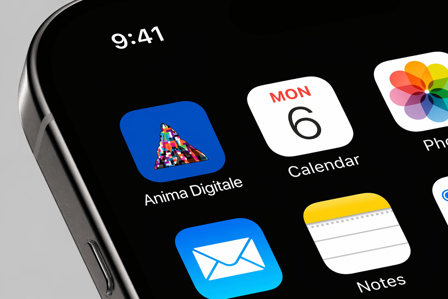 Anima Digitale app icon on a phone screen