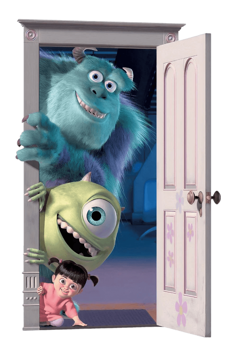 Monsters, Inc. door scene used as an inspiration reference